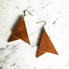 Gold Bar Earrings Studs, Handmade Leather Jewelry, Leather Earring, Fabulous Diy, Bar Stud Earrings