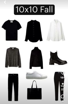 Winter Pieces Outfit, 10 Item Wardrobe Winter, 10 Days Winter Travel Outfit, 7 X 7 Challenge Wardrobe, 10x10 Wardrobe Challenge, 10 X 10 Capsule Wardrobe, 10x10 Capsule Wardrobe, Black And White Wardrobe, All Black Winter Outfit