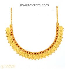 22K Gold Temple Jewellery Necklaces -Indian Gold Jewelry -Buy Online Round Coin Pendant Necklace For Festivals, Ceremonial Coin Pendant Necklace For Festivals, Festival Necklace With Coin Pendant, Traditional Wedding Necklace With Coin Pendant, Kasumalai Designs, Necklaces Indian, Gold Jewelry Prom, Jewelry Rings Unique, Indian Gold Jewelry