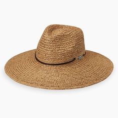 Artisanally woven raffia evokes an island sentiment. This extra-wide brim sun hat provides necessary protection while the adjustable chinstrap keeps it secure.

UPF 50+ fabric blocks 97.5% of ultraviolet rays, according to the Australian Radiation Protection Agency
4½” brim
Packing not recommended
Crown size: 58cm
Internal drawstring adjusts fit
100% raffia exclusive of trim, cotton lining
Do not wash Fabric Blocks, Style Bucket Hat, Nosara, Outback Hat, Mens Hats Fashion, Womens Fedora, Black Tees, Raffia Hat, Safari Hat