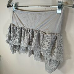 Cute Fun Flirty Romantic Shabby Chic Sexy Lace Mini Skirt New With Tags In Excellent Condition Women's Size Medium Stretch Lace Mini Bottoms, Fitted Victoria's Secret Bottoms For Spring, Victoria's Secret Lace Party Bottoms, Summer Lace Stretch Mini Skirt, Lace Stretch Mini Skirt For Summer, Summer Stretch Lace Mini Skirt, Victoria's Secret Summer Party Bottoms, Victoria's Secret Lace Bottoms For Summer, Grey Mini Skirt