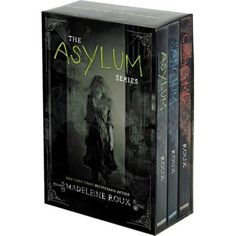 the asylm series boxed set includes two books, one with an image of a woman