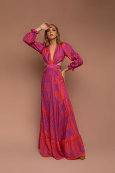 Serena Dress, Ladylike Dress, Voluminous Sleeves, Glamorous Style, Backless Maxi Dresses, Tiered Skirt, Couture Dresses, Dress Code, Dress Codes