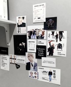 the magnets on the refrigerator are covered with photos and information from all over the world