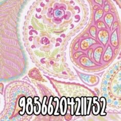 an image of a colorful paisley pattern with the words, 98607072