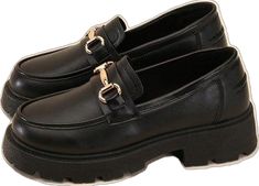 Chic Chunky Platform Loafers For Office, Chic Office Loafers With Chunky Platform, Chic Platform Loafers With Metal Feet For Work, Elegant Chunky Platform Loafers For Office, Elegant Office Platform Loafers With Chunky Sole, Chunky Platform Slip-on Loafers For Work, Black Platform Loafers With Metal Feet For Work, Fall Must Haves, Bit Loafers