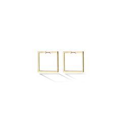 Simple and strong, the clean lines on these stunning medium 30mm square hoop earrings in 18K yellow gold cut a dashing silhouette to complement the curves of your jawline. The 2mm thickness of these timeless hoops gives them a delicate quality while the ninety-degree corners are visually strong, symbolic of the elegance of feminine strength. Modern Square Hoop Earrings Tarnish Resistant, Modern Square Tarnish-resistant Hoop Earrings, Modern Square Yellow Gold Hoop Earrings, Yellow Gold Square Hoop Earrings For Everyday, Elegant Yellow Gold Square Huggie Earrings, Elegant Square Yellow Gold Huggie Earrings, Minimalist Square Gold Hoop Earrings, Square Hoop Earrings, Feminine Strength