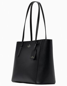 Trendy Fashion Kate Spade Schuyler Black Saffiano Tote K7354 NWT Bag Charm $359 Retail Price, Women's Bags Women's Bags, Bago, Pebbled Leather, Trendy Fashion, Fashion Bags, Bags Handbags, Women's Accessories, Belts, Kate Spade