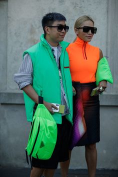 There's Neon and Nylon For Days at Prada's SS19 Show Waist Bag Outfit, Steet Style, Half Shirts, Lifestyle Store, Mens Fashion Classic, Mens Lifestyle, Milan Fashion Weeks, Trend Forecasting, Spring Street Style