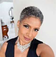 short natural hairstyles for senior black women over 60 years of age 70 - Yahoo Image Search Results Natural Hairstyles For Women, Grey Hairstyle, Natural Haircuts, Mama Hair, Natural Hair Cuts, Colored Hair Tips