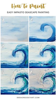 how to paint an ocean wave with easy steps