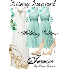 "Disney Inspired: Wedding Edition: Jasmine" by paige-robson on Polyvore Jasmine Inspired Outfits, Disney Wedding Dress, Disney Jasmine