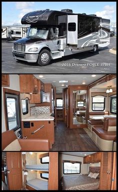 the interior and exterior of a recreational vehicle