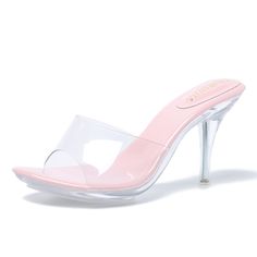 PRICES MAY VARY. 【Sexy Triangle Heel】 3 "S-shaped transparent heel design provides you with stable support. Perfect heel height, looks sexy, but absolutely comfortable walking while standing up. 【Transparent TPU vamp 】 Black, White, Red, Apricot, Pink, Green, Silver color match colors match your clothes, let you choose more simple. 【 Practical design 】 Easy to wear, simple transparent backless design, prevent your feet from sliding forward. Slip on the mule style as an elegant and popular update Stilletos Heels, Heels Design, Chic Trousers, Clear Mules, Strappy Mules, Unique Heels, Fashion Forward Outfits, Transparent Heels, Sandals Comfortable