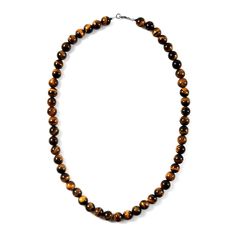 PRICES MAY VARY. TIGER' EYE BEADED NECKLACE - The long beaded necklace for women is made of round tiger' eye beads that have unique colors and textures on each bead. The beaded necklaces for women is easy to wear, and its lightweight design makes it suitable to wear every day. HEALING QUALITIES - The tiger eye necklace for women boosts confidence, offering and focusing on the root and chakras, it is believed to enhance overall well-being, prosperity, and inner strength. It assists in accomplishi Tiger Necklace, Tiger Eye Jewelry, Tigers Eye Necklace, Crystal Bead Necklace, Sterling Necklaces, Long Beaded Necklace, Tiger Eye Beads, Trendy Necklaces, Necklace Beaded