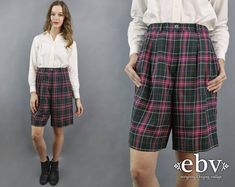 Plaid Shorts High Waisted Shorts Vintage Pendleton Shorts Tartan Plaid Shorts Hipster Shorts Wool Sh Cheap Plaid Shorts For Loungewear, Cheap Casual Plaid Shorts, Cheap Plaid Shorts, Vintage High Waist Shorts For Workwear, High Waist Vintage Shorts For Workwear, Vintage High-waist Shorts For Work, Vintage Workwear Shorts, Vintage Short Bottoms For Workwear, Wool Shorts