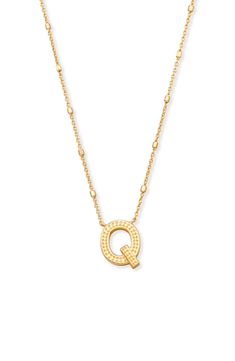 Dainty etching adds a delicate tone to a rhodium-plated initial-pendant necklace that makes a perfect sentimental keepsake or gift for your special someone. 19" length; 1/2" square pendant Rhodium plate Imported Gold-tone Initial Pendant Necklace For Gifts, 14k Gold Filled Jewelry, Initial Pendant For Personalized Gift, 14k Gold Initial Pendant Jewelry, Gift For Her, Personalized 14k Gold-filled Initial Pendant Necklace, Yellow Gold Initial Pendant Chain Necklace, Tarnish Resistant, Initial Pendant Necklace, Square Pendant, Initial Pendant, Kendra Scott