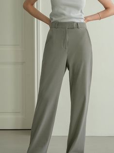 Editor's notesSoft and stretchy, these classic slacks provides straight fit, chic silhouette. They have comfortable hook and eye closure, and faux back pockets. - Soft and stretchy slacks in maxi length- Classic, straight silhouette- Comfortable hook and eye closure- Side pockets and back faux pockets- Versatile styling with various itemsMeasurements(in.)Size (XS/S/M/L)- Length: 39.76 in /  40.16 in / 40.55 in / 40.94 in - Waist: 12.4 in / 13.19 in / 13.98 in / 14.76 in - Thigh: 11.42 in / 11.81 in / 12.20 in / 12.60 in - Rise: 11.02 in / 11.42 in / 11.81 in / 12.20 in - Hem: 9.25 in / 9.45 in / 9.65 in / 9.84 in - Hip: 16.93 in / 17.72 in / 18.50 in / 19.29 in * Model info: Height 5' 7, wearing Size S Composition & Care- 60% Polyester, 32% Solid Ankle-length Work Pants, Spring Office Wear Pants With Straight Hem, Solid Straight Leg Dress Pants For Workwear, Casual Wide Leg Pants With Straight Hem For Office, Straight Leg Dress Pants For Work, Solid Straight Leg Work Pants, Workwear Solid Color Straight Pants, Workwear Straight Solid Pants, Solid Color Straight Dress Pants For Workwear