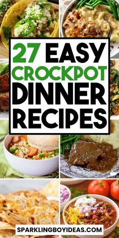 Crockpot dinner recipes make meal planning simple and stress-free. From easy crockpot meals to hearty slow cooker comfort food, these crockpot recipes are perfect for busy weeknights. Try budget-friendly crockpot meals or dump and go slow cooker recipes for quick prep. Enjoy slow cooker pork chop recipes or frugal crockpot dinners for the family. With make-ahead crockpot dinners and one-pot meals, you'll have delicious family meals ready with minimal effort. Find the best dinner recipes here! Easy Crock Pot Meals, Thanksgiving Crockpot Recipes, Crockpot Dinner Recipes, Crock Pot Meals, Crockpot Cooking, Healthy Crockpot, Crockpot Meals, Dinner Recipes Crockpot