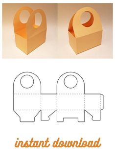 the instructions for how to make an origami paper box with handles and sides