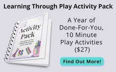 the learning through play activity pack is on sale for $ 2 99 and it's free