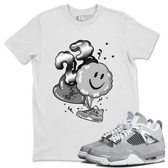 Free domestic shipping on all orders over $60! Get the best deals on sneaker tee when you shop the largest online selection at Drip Gear Zone. Balloon t-shirt design was made to superbly match your kicks. Shop our Drip Gear Zone collection now to find the best sneaker shirts and Jordan outfits. We have a lot of high-quality sneaker match shirts and more. 100% Cotton [Black,White] 90% Cotton / 10% Polyester [Heather Grey] 50% Cotton / 50% Polyester [Safety Green] Hoodie/Sweatshirt - 80% Cotton / 20% Polyester Urban Style White Top With Character Print, Gray Sublimation Print Top For Streetwear, Frozen Moments, Jordan 4s, Jordan Outfits, Swag Cartoon, Sneaker Match Tees, Retro 4, Sneaker Tee