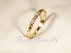 Fast Processing Time:  It will take me 1 -3days to ship out your item. Details : - Width:  2.3mm,    -Thickness: 0.75mm  Material:   14k Solid gold Ring Pattern, Pattern Ring, Solid Gold Ring, Solid Gold Rings, Stackable Rings, Gold Ring, Solid Gold, Las Vegas, Gold Rings