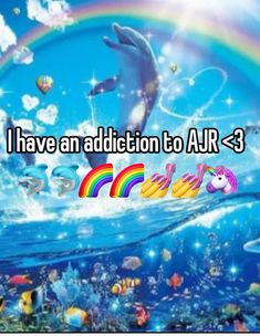 the words i have an addition to ar - 3 are in rainbows and dolphins