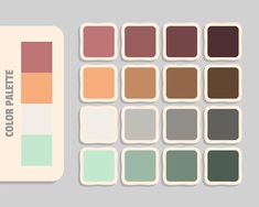 the color palette is shown with different shades