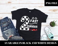 Two Fast Two Curious Birthday Party Boy, 2 Fast 2 Curious Birthday, 2 Fast 2 Curious, Two Fast Two Curious, Two Fast Two Furious, Customized Clothes, 2nd Birthday Party For Boys, Car Png, Pre K Graduation