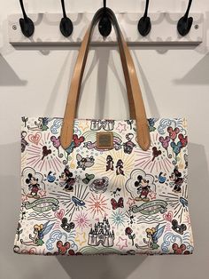 Dooney & Bourke Tote Sketch Walt Disney World Leather Purse NWOT Disney Theme, Leather Purse, Dooney Bourke, Walt Disney World, Leather Purses, Walt Disney, Disney World, Purse