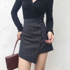 File 2c366cb5a4 large Skirt Streetwear, Chic Skirts, Plaid Skirt, Vintage Casual, Plaid Skirts, Boutique Shop, Aesthetic Clothes, Small Businesses, Casual Chic