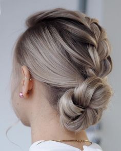 Prom Short Hair Bun Up Do Hairstyles, Do Hairstyles, Medium Length Updo