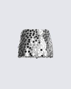 Bring the party with you everywhere you go in this dazzling, low-rise silver mini skirt - detailed with large metallic circle sequins ✨ This playful piece will have all eyes on you as it hugs you in all the right places, and shimmers with every step you take 😏 Space Themed Concert Outfit, Sparkly Sequin Skirt, Mettalic Mini Skirt, Silver Sequin Mini Skirt, Sequin Skirt Silver, Sliver Skirts, Silver Skirts, Silver Mini Skirt, Dean Lewis