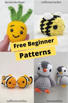 crochet patterns to make cute amigurts for beginners