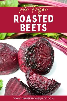 beets on a plate with text overlay