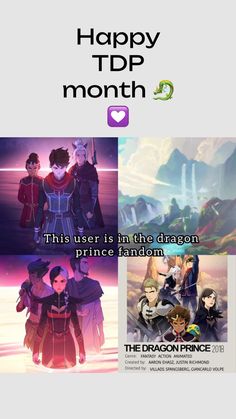 the dragon prince movie poster with text that reads happy top month this user is in the dragon prince fandom