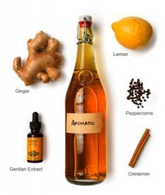 the ingredients for an apple cider are arranged on a white surface with oranges, cinnamon sticks and ginger