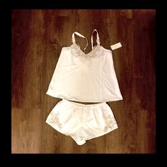 Nwt Color: Cream, White See In My Closet: Coach, Vera Bradley, Tru Religion, Forever 21, Victoria’s Secret, Lucky Brand, Dkny, Nike, Under Armour, Jessica Simpson, And Vere Verto Ships Same Day Unless It’s A Holiday *Comes From A Pet Free And Smoke Free Home White Lace Trim Sets For Daywear, Elegant White Bedtime Set, Feminine White Nightwear Sets, White Feminine Bedtime Sets, White Sets With Lace Trim For Pajama Party, Leopard Pajamas, Floral Pajama Set, Flora Nikrooz, Womens Pajama Shorts