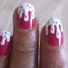 ice cream Icing Nails, Cupcake Nail Art, Nailart Tutorial, Chipped Nail Polish, Ice Cream Nails, Nail Designs Pictures, Nagel Tips, I Love Nails, Fabulous Nails