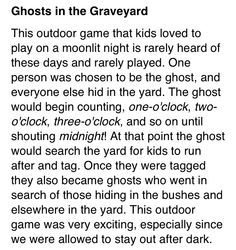 a poem written in black and white with the words ghost in the graveyard