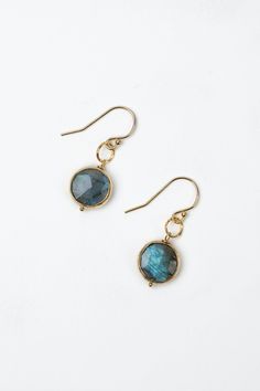 Let yourself be captivated by the stunning beauty and sophistication of the Sapphire Collection. Crafted with gold filled metals and hand selected materials. Gold Filled (Lead & Nickel Free) Labradorite 1" with gold filled ear wires We hand select our natural materials, thus there may be slight variations in color and/or size that will not detract from the overall aesthetic. Our unique handcrafted designer jewelry for women is made in America, each design created individually in our personal des Elegant Everyday Labradorite Earrings, Brass Gemstone Round Earrings, Handmade Gold Labradorite Earrings, Elegant Handmade Labradorite Earrings, Round Labradorite Gemstone Earrings, Silver Gold Earrings, Silver Gold Necklace, Simple Collage, Gold Collection