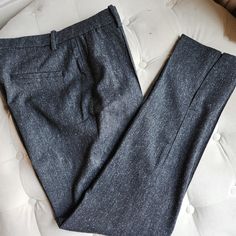 Herringbone Fitted Pants Gray Bnwt H&m Fitted Bottoms For Business Casual, Fitted Straight Leg H&m Pants, Fitted Gray High-waisted Pants, H&m Fitted Straight Leg Pants, Formal Fitted H&m Bottoms, H&m Fitted Straight Pants, Gray High-waisted Formal Pants, Classic Fitted H&m Bottoms, H&m Tapered Leg Work Pants