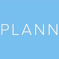 the word plann on a blue background