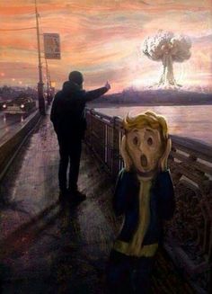 Vault Boy Fallout, Noxus League Of Legends, Fallout Posters, Fallout Funny, Fallout Fan Art, Fallout Concept Art, Apocalypse Art, Fallout Art