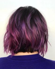 Dark Brown Hair With Purple, Short Hair With Highlights, Best Short Hair