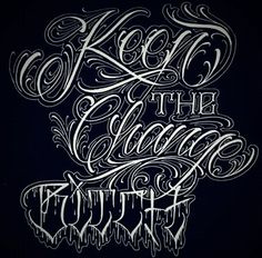 the words keep the change together written in chalk on a blackboard with white ink