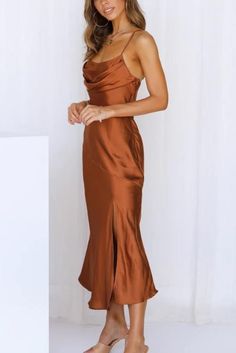 SYDNEY SATIN SHEATH – The Boutique at Mira's Poorly Dressed, Lychee Martini, Copper Dress, Fall Bridesmaid Dresses, Cami Midi Dress, Satin Midi Dress, Mid Dresses, Guest Dresses, Satin Dresses