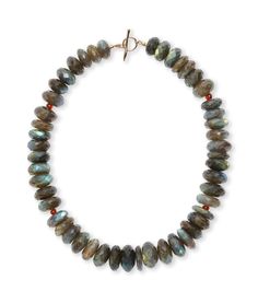 Faceted labradorite beaded necklace Everything Is Illuminated, Hoop Charms, Hessonite Garnet, Spark Joy, Labradorite Beads, 14k Gold Necklace, Fall Accessories, Labradorite Stone, Fine Earrings