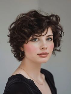 30 Short Styles to Accentuate Your Feature: Flattering Haircuts for Round Faces Female Pixie Haircut, Short Wavy Haircuts For Round Faces, Short Curly Hair Round Face, Short Haircut Round Face, Short Curly Hair Round Face Plus Size, Short Hair For Round Faces, Haircut For A Round Face, Flattering Haircuts For Round Faces, Pixie Cut Wavy Hair